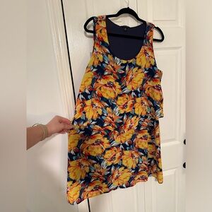Espresso flower patter mini dress xl